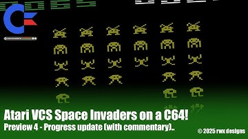 Atari VCS Space Invaders on a C64! - Preview 4