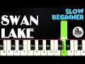 Tchaikovsky Swan Lake SLOW BEGINNER PIANO TUTORIAL By Betacustic