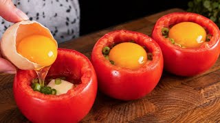 Ich gebe Eier in Tomaten – dieses einfache Frühstück ist genial!
