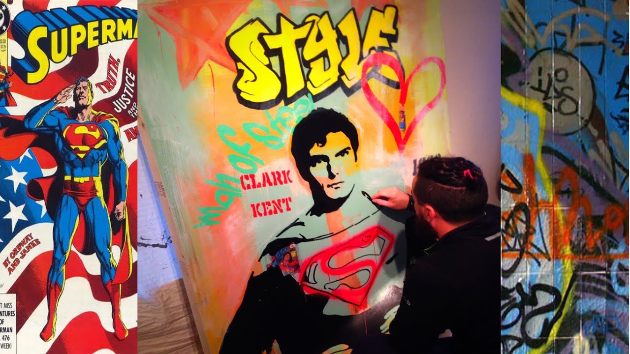 HOW TO PAINT SUPERMAN STREETART STYLE YouTube how-to-paint-superman-streetart-style-youtube