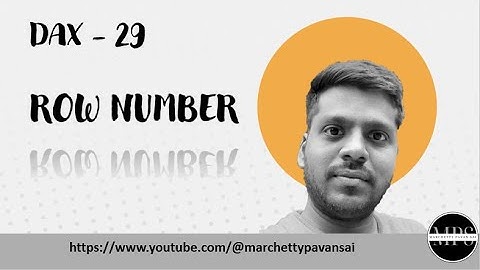 DAX | POWER BI | FILTER | ROWNUMBER Function