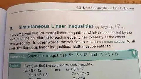 Simultaneous linear inequalities