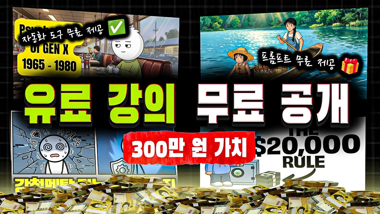 요즘 300만원에 팔리는 유료 강의? 그냥 무료로 공개하겠습니다! | 경제학, 심리학, 지브리 ASMR, 해부학, 차 복원 영상 만드는 방법