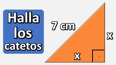CÓMO CALCULAR LOS CATETOS DE UN TRIÁNGULO RECTÁNGULO SABIENDO LA HIPOTENUSA