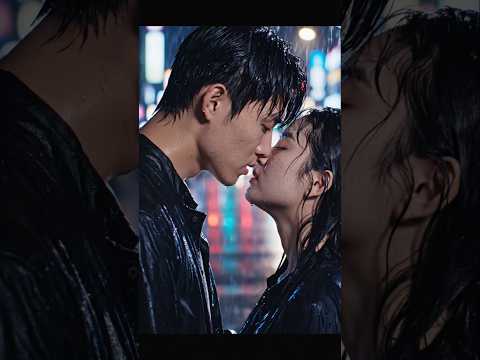 K-Drama Rain Kiss Scene 🌧️💔 | Emotional Korean Love Short #shorts