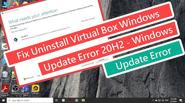 Fix Uninstall Oracle VM Virtual Box Windows Update Error 20H2 || Windows Update Error Fix