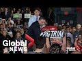 Hecklers interrupt Trudeau several times during climate rally amid SNC-Lavalin controversy