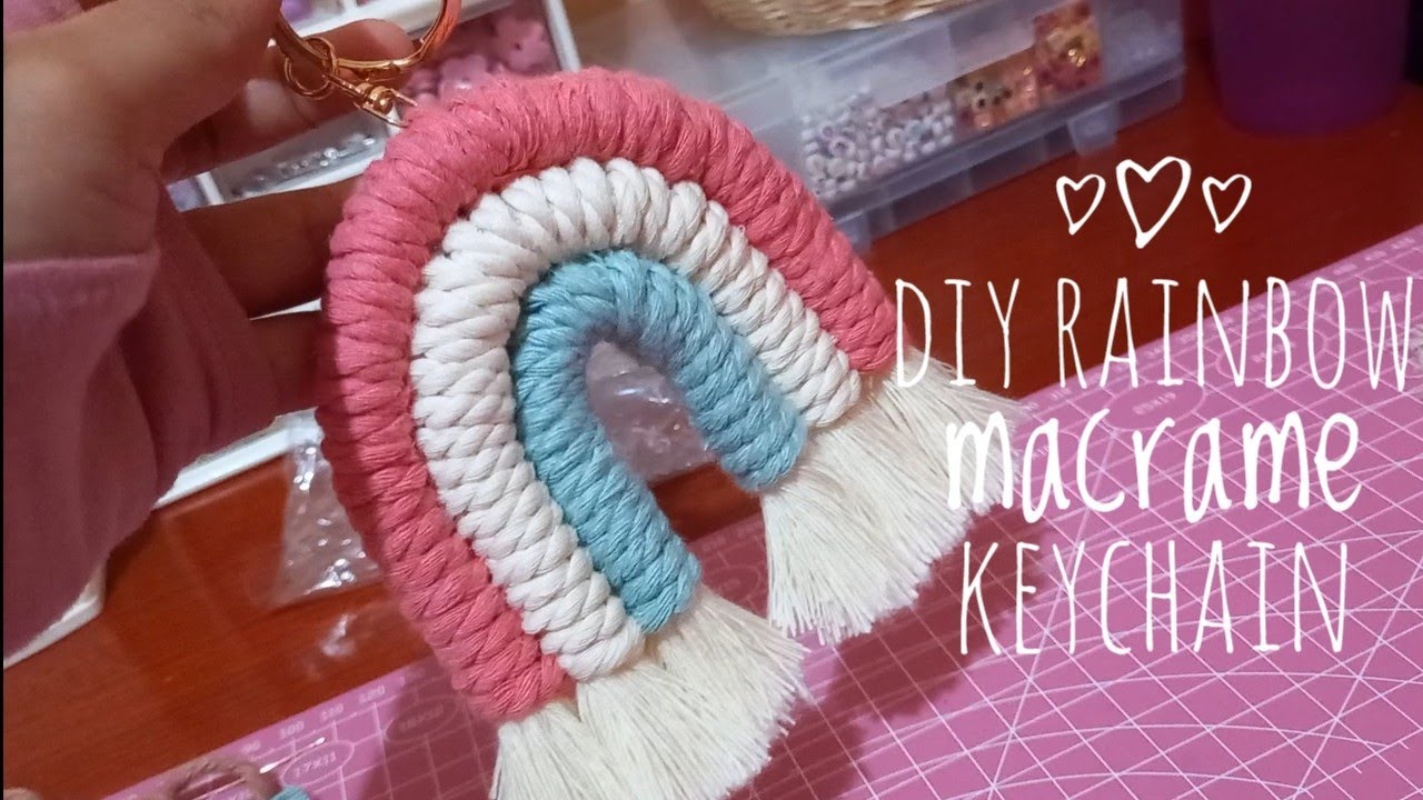 How To Make a Macrame Rope Rainbow Wall Hanging - Wonder Forest