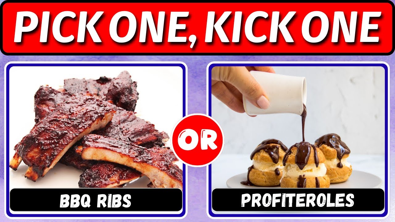 Only Food Lovers Can Survive This! 🤯 Pick One Kick One 🍔🍰