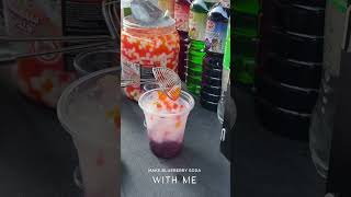 Blueberry Fruit Soda with Rainbow Jelly #summerdrink  #fruitdrinks #blueberry