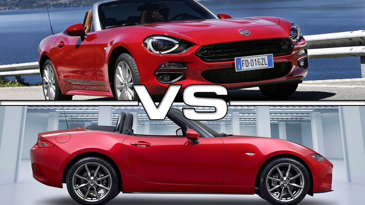 Mazda MX-5 vs Fiat 124 Spider - YouTube