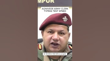 AGNIVEER ARMY CLERK EXAM | TYPING TEST STANDARD | WORD PER MIN #indianarmy #information #explore