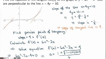 MATH 144 - Supplementary - Tangent line problems: type II