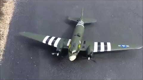 C 47 Dynam Twin Engine RC Electric Flight Aerobatic.