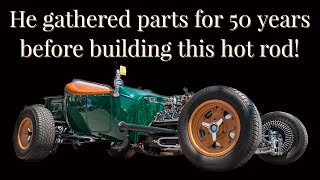 He gathered parts for 50 years before building this hot rod!