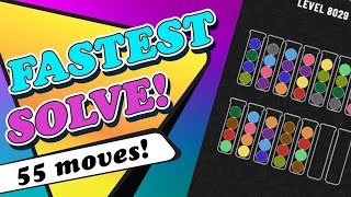 Ball Sort Puzzle Level 8029 v2 Walkthrough [55 Moves!] screenshot 1
