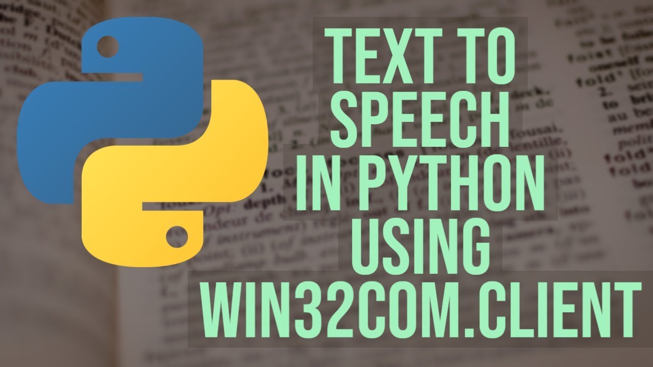 text to speech python