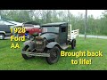 1928 Ford AA truck, driving for first time since 1960.
