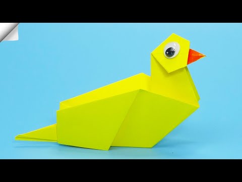 Moving paper toys - How to make a paper duck 