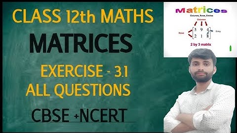 One shot Ex 3.1 class12 | matrices | class 12 one shot Ex 3.1 math | Ex 3.1 class 12 math in OneShot