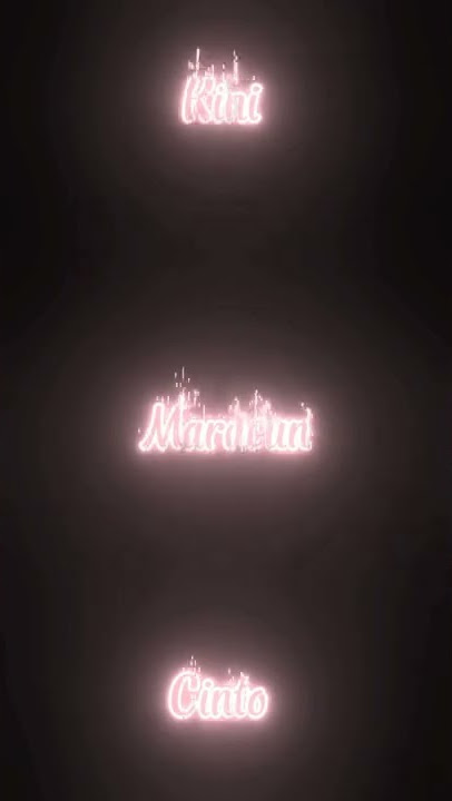 kintani - Gamang Bamimpi feat Kalek, mentahan lirik neon bercahaya pink untuk overlay video capcut