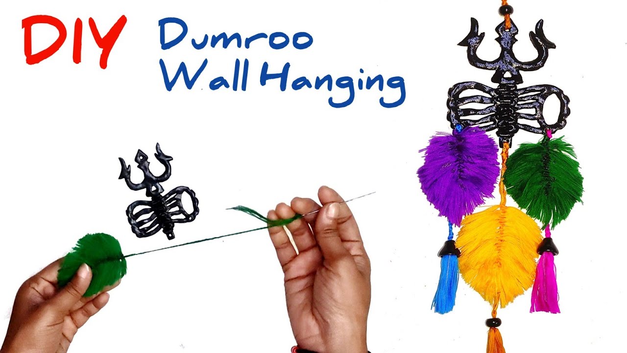 Dumroo Wall hanging Dumroo dream catcher / Car hanging Amazing Trishul wall hanging/ dream
