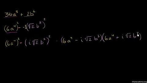 Example Factoring Sum of Squares | Imaginary and complex numbers | Precalculus | Khan Academy