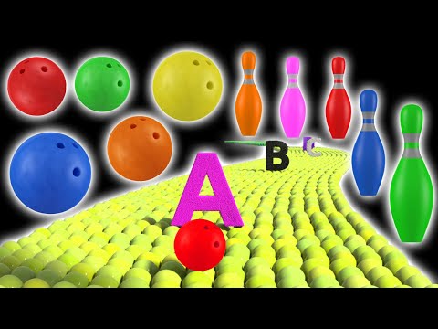 🔤🌈🔺 Kinetic Sand Learning Letters, Colors & Shapes Adventure with Bowling Ball in Space 🎳🚀 Binkie TV