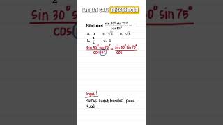 Soal Trigonometri Matematika Kelas 10 #matematika #shorts