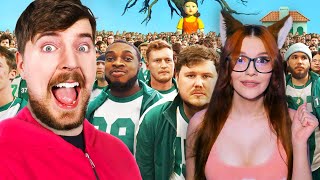 ИГРА В КАЛЬМАРА В РЕАЛЬНОЙ ЖИЗНИ НА $456,000 РЕАКЦИЯ MrBeast $456,000 Squid Game In Real Life!