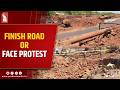 Locals Protest Delays in MES Junction Road Work, Warn of Agitation