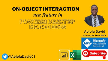 On Object Interaction New Feature in PowerBI Desktop [March 2023]