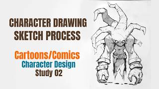 How to Draw Cartoon Character | X4 speed| EV Ganin study 02