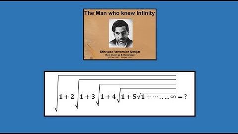 S. Ramanujan Infinite Root Series.