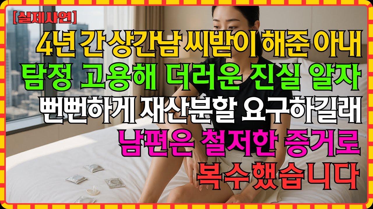 Outline Video [실화사연]4년간 상간남 씨받이 해 준 프리랜서 아내, 탐정 고용해 더러운 진실을 알게되자 뻔뻔하게 나오길래, 배신은 복수로 응징한 남편 | 불륜 | 복수 | 사연 |