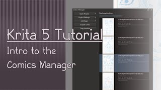 Krita 5.1 Tutorial: Intro to Comics Manager