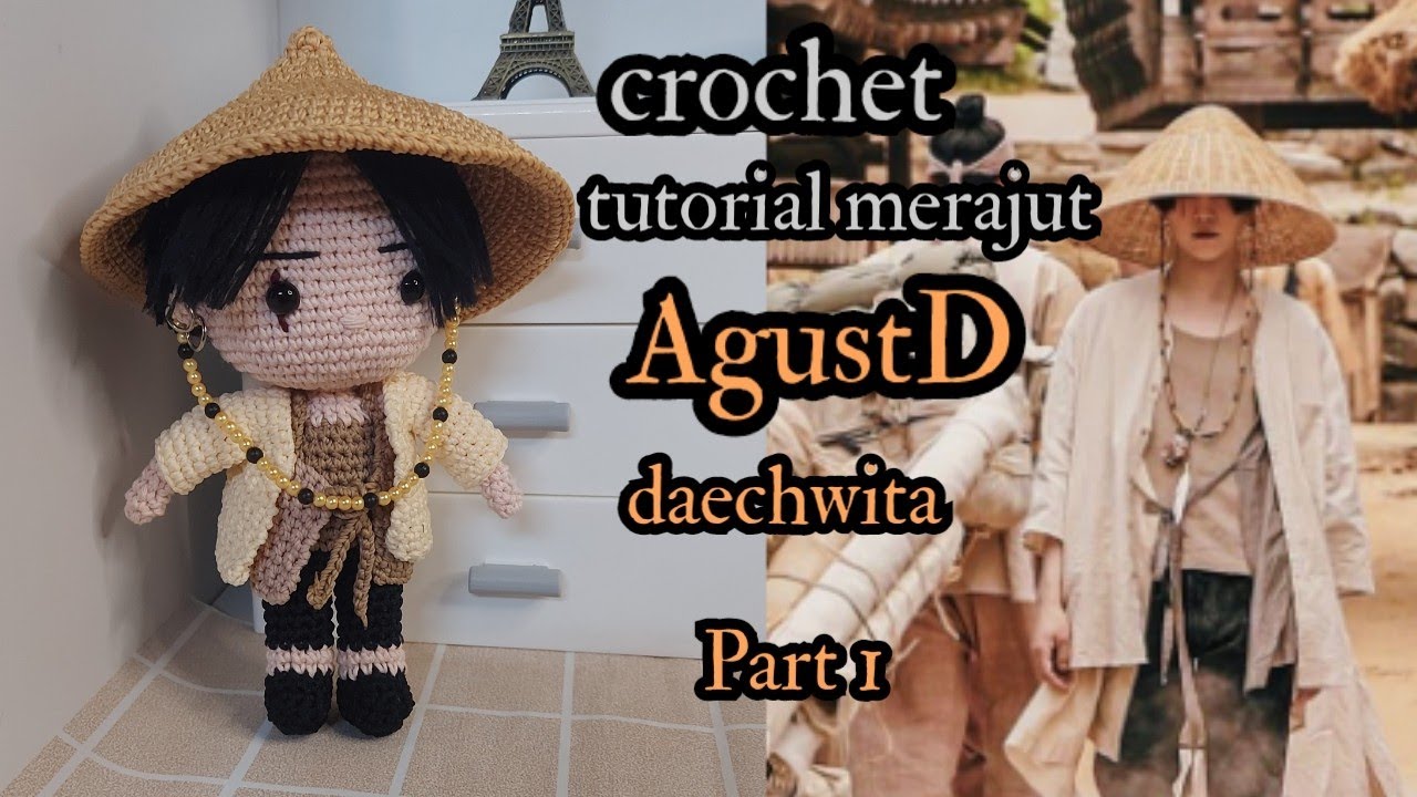 crochet tutorial merajut amigurumi AgustD Daechwita || part 1