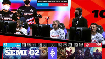 100 Thieves vs Cloud 9 - Game 2 | Semi Finals Playoffs S11 LCS Summer 2021 | 100 vs C9 G2