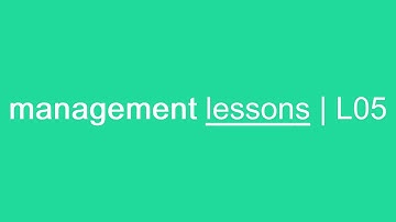 management lessons | L05