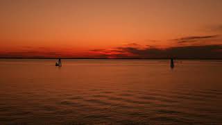 [4K ASMR] PERFECT SUNSET 60min Ocean Waves, Beach Sunset | No Loop