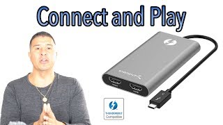 new sabrent usb-c thunderbolt 3 dual 4K display adapter