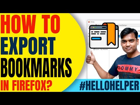 How To Export Bookmarks from Firefox - Save Bookmark as HTML Format