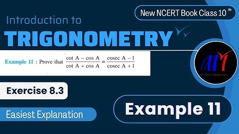 Chapter 8 Exercise 8.3 ( Example 11 ) Introduction to Trigonometry  Class 10 Maths | New NCERT Book