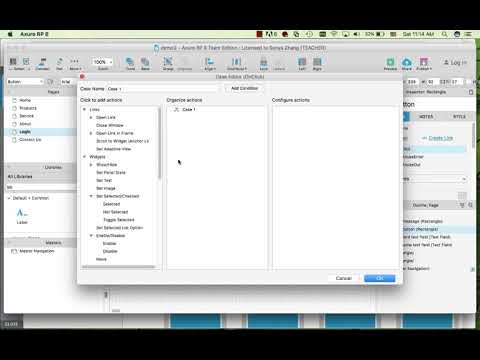 Axure Tutorial - create login and contact us forms using dynamic panel