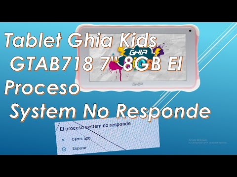 Tablet Ghia Kids Toddler GTAB718 Proceso System No Responde