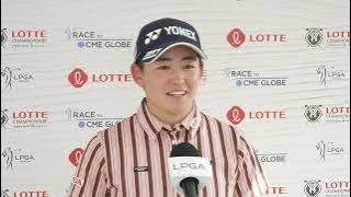 Akie Iwai: “I Forget What Happened Today — Ready for Tomorrow”. LOTTE Championship