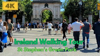 Exploring Dublin's Vibrant St. Stephen's Green Park in 4K