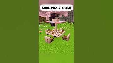 CHERRY! 🌸 PICNIC DINING Table Minecraft | #minecraft #minecraftshorts #shorts