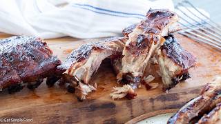 Easy Oven Baked Asian Style Sticky Ribs Recipe | EatSimpleFood.com