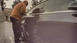 Thief caught on Tesla camera! (video 1 of 2)
